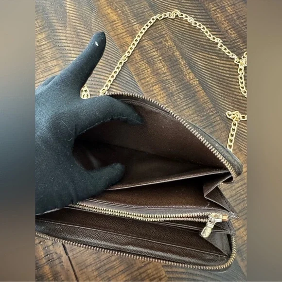 Louis Vuitton DAMIER full zip long wallet brown preloved will fit cell phone - Picture 17 of 17